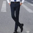 thumbnail image 3 of Pantalones de traje para hombre, holgados, con tirantes, para uso social, ajustados, elásticos, para negocios, para hombre, con cinturón, 3 of 5