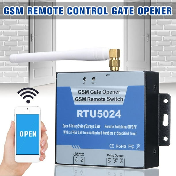 RTU5024 GSM Abridor de puerta Interruptor de relé Control remoto Abridor de puerta Enchufe de la UE