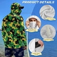 thumbnail image 4 of SEANATIVE UV Protection Fishing Hoodie for Men Long Sleeve Outdoor Fishing Shirt with Hood Lightweight Breathable Hiking Tops Running Camping Sun T-Shirt, XL, Flower Camo Green Yellow Black, 4 of 7
