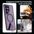 thumbnail image 2 of for Samsung Galaxy S25 Ultra Case with Kickstand, Support Wireless Charging, Compatible with Magsafe, Military-Grade Protection Shockproof Slim Fit Bracket Back Case for Galaxy S25 Ultra, Purple, 2 of 6