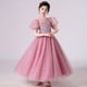 thumbnail image 2 of Vestido de princesa para niñas, vestido de novia, vestido de manga abullonada, vestido de presentador de piano grande para niños, vestido de velo abullonado para verano, 2 of 5