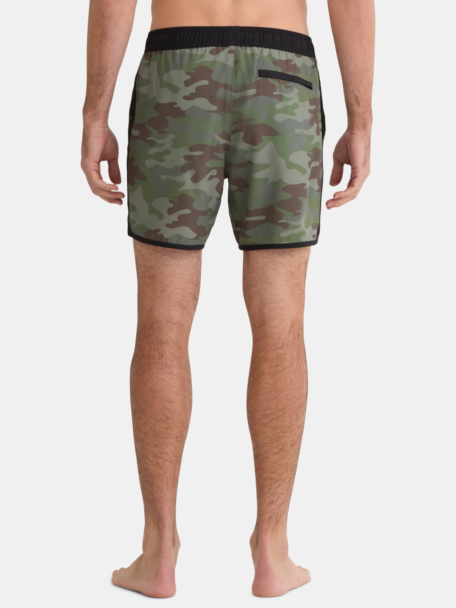 George Men's & Big Men's Dolphin Hem Swim Trunks, 7" Inseam, Size XS-3XL