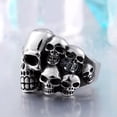 thumbnail image 3 of K-KED Mens Gothic Goth Punk Biker Skull Ring for Men Stainless Steel Size 7-13-9, 3 of 6
