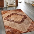 thumbnail image 2 of 3'x5' Area Rugs, Brown Boho Indoor Outdoor Area Rug for Living Room Bedroom, Ethnic Southwestern Modern Geometric Abstract Art Washable Bathroom Rugs Kitchen Floor Carpet Mats Home Decor Aesthetic, 2 of 8