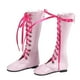 thumbnail image 1 of Muñeca 60cm Muñeca Botas Con Cordones Niñas Niño Exquisitas Botas De Muñeca Zapatos Niños Accesorio De Juguete Botas Planas Rosa, 1 of 7