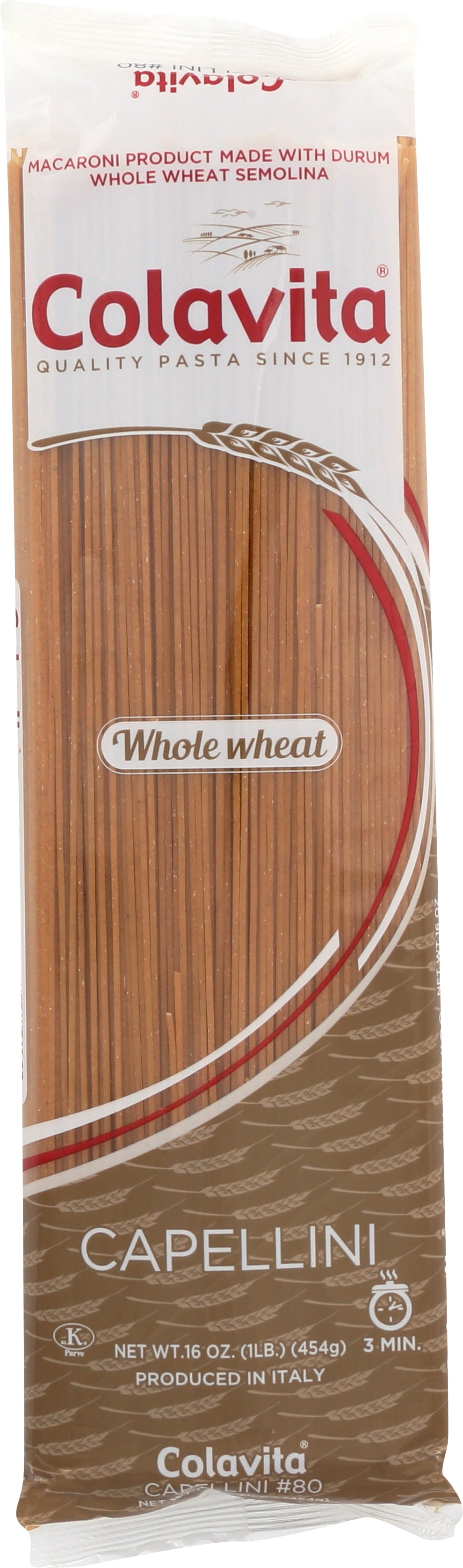 Colavita Whole Wheat Capellini Pasta, 16 Ounce