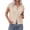 Beige, variant on Womens Cap Short Sleeve Sweater Vest Spring Summer Lightweight Button Down Cardigans Trendy Loose Tops