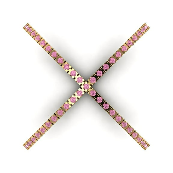 Statement Engagement Ring for Women - 0.245ct Simulated Pink Diamond in 14K Yellow Gold Promise Ring