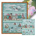 thumbnail image 1 of Hilo de bordar de algodón ecológico completo, punto de cruz impreso Sea Land Air, 14CT, 33x40cm, 1 of 9