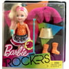 Pink Streaked Blonde Chelsea Doll, 5.5 inches tall with Tambourine and Fashion Accessories Playset ,2017 Edition, Complete with Microphone.., By Barbie and the Rockers Ship from US