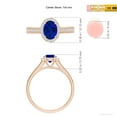 thumbnail image 5 of ANGARA Lab Grown Blue Sapphire Reverse Tapered Shank Engagement Ring for Women in 14K Rose Gold (Size-7x5mm) | September Birthstone, Anniversary, Jewelry Gift for Women | Lab-Grown Blue Sapphire Ring, 5 of 8