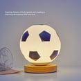 thumbnail image 4 of Lámpara De Balón De Fútbol, ​​​​modos De Desvanecimiento Parpadeante, Luz Nocturna De Fútbol A Prueba De Deslumbramiento De 5 V Con Control Remoto Para Cumpleaños, Baby, 4 of 7