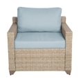 thumbnail image 2 of Afuera Living Wicker / Rattan Outdoor Club Chair in Sky Blue, 2 of 6