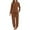 Brown, variant on MEICHEN Pajamas Set for Women Women's Pajamas Winter Soft Fleece Warm Pajamas Set Pajamas Flannel Women's Loungewear