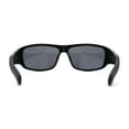 thumbnail image 4 of Mens Xloop Classic 90s Sport Wrap Plastic Sunglasses Shiny Black, 4 of 4