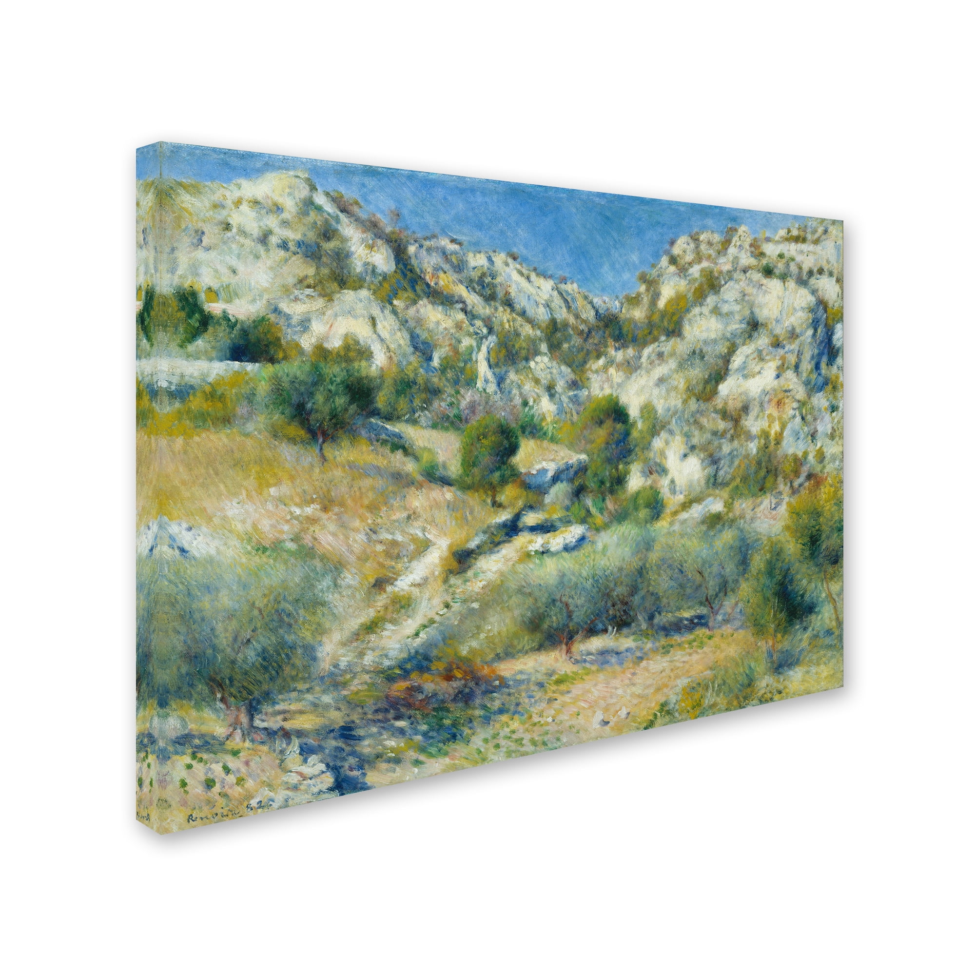 Trademark Fine Art 'Rocky Crags At Lestaque' Canvas Art by Renoir