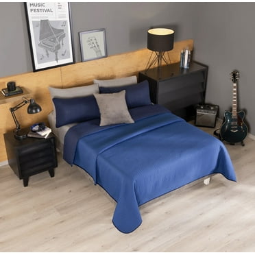 ULTRAMAR BLUE COLOR SPECIAL FABRIC ULTRA SLIM REVERSIBLE COMFORTER 1 PCS KING SIZE MADE IN MEXICO