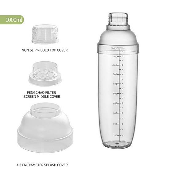Dvkptbk Shaker Bottle Mixes Cocktails Smoothies Shakes Portable Pre Workout Whey Protein Drink Shaker Cups Hand-made Lemon Tea Making Tool Kitchen Gadgets on Clearance