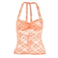 thumbnail image 2 of Top transparente con encaje para mujer, blusa sexy y casual de manga corta., 2 of 8