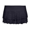 thumbnail image 2 of Lovskoo Women's Lace Ruffled Layered Shorts Y2K Tiered Bloomers Pumpkin Party Festival Boy Shorts Pettipants Black, 2 of 7