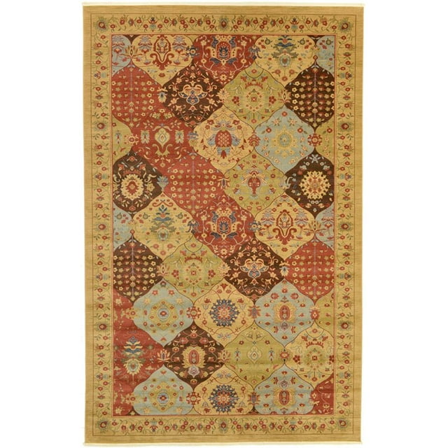 Unique Loom Edinburgh Medallion Design Rug 10' 6 x 16' 5 Rectangle Tan/Red