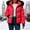 Red, variant on Women's Warm Winter Puffer Coat Thicken Fleece Lined Down Jacket Faux Fur Detachable Hood Snow Parka Pink XS