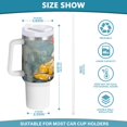 thumbnail image 3 of 40 Oz Car Handle Water Bottle Water Cup Water Bottle Water Jug Coffee Cup Travel Water Bottle Easter Suit Rabbit, 3 of 8