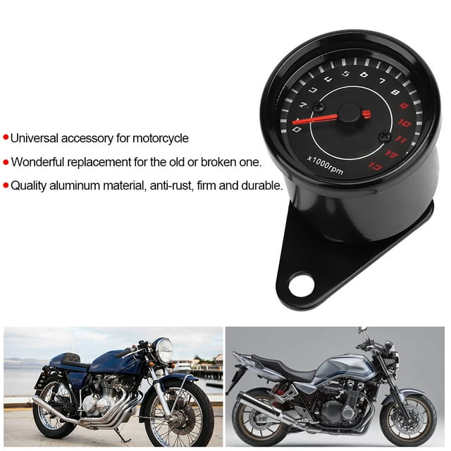 Duokon Motorcycle Backlight Tachometer Speedometer,Aluminum Gauge Replacement Speed Meter Tachometer
