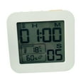 thumbnail image 2 of Higrómetro de Digital con 2 juegos de relojes de alarma Higrómetro regalos blancos portátiles para invernadero en interior hogar, 2 of 8