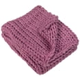 thumbnail image 6 of Northlight Cable Knit Plush Throw Blanket - 50" x 60" - Orchid Purple, 6 of 8