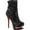 Black/Black/Red Sequin Synthetic, variant on Women's Pleaser Blondie R-1009 Platform Bootie