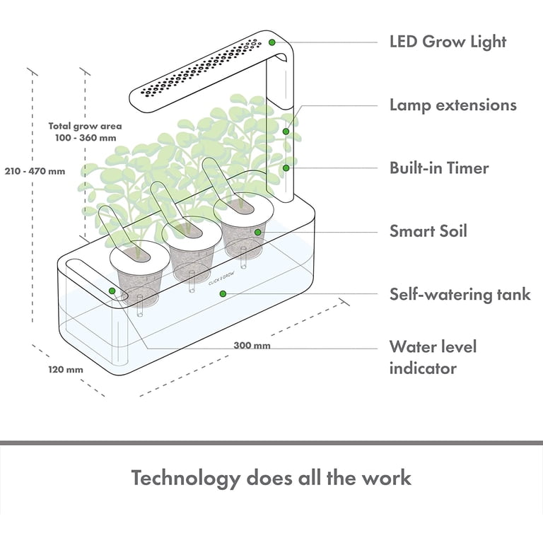Click and Grow Smart Garden 3 Indoor Gardening System | Easier than  Hydroponics System | Grow an Indoor Herb Garden | Includes 3 Basil Plant  Pods | ...