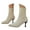 White, variant on Women's Pointed Toe Ankle Boots Stiletto Kitten Heel Knit Suede Winter Sock Booties(Black,5.5)