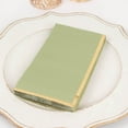 thumbnail image 6 of Efavormart 50 Pack Sage Green Soft 2 Ply Dinner Paper Napkins with Gold Foil Edge, Disposable Party Napkins, 6 of 10
