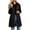 Black, variant on Women's Puffer Vest Long Quilted Hooded Zip Up Sleeveless Warm Winter Coat Lightweight with Pockets Casual Fall Winter Daily Wear