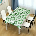 thumbnail image 7 of Coolnut St. Patrick's Day Clover Rectangle Tablecloth, Waterproof Washable Polyester Table Cover for Kitchen Dinner Party, 60 x 120 Inch House Decor, 7 of 7
