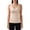 Beige, variant on Women's Thermal Velour Vest, Fleece Lined Seamless Built-in Bra Base Layer, Plus Size Lace Trim for Autumn Winter Layering and Warm Base Comfort-Beige