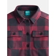 thumbnail image 2 of Wonder Nation Boys' Brushed Knit Flannel Shacket with Long Sleeves, Sizes 4-18 & Husky, 2 of 3