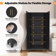 thumbnail image 4 of Aukfa 61" Tall Metal Pantry Cabinet,Kitchen Storage Cabinet with Adjustable Shelves for Kitchen/Dining Room/Living Room, Black, 4 of 7