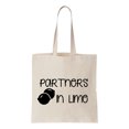 thumbnail image 1 of Partners In Lime, Fuit Puns, Cotton Canvas Re-Usable Shopping & Carry-All Tote Bag, 1 of 3