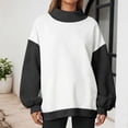 thumbnail image 2 of Women's Neck Sweatshirts,Oversized Turtleneck Long Sleeve Pullover Tops Fall Trendy Soft Sweatshirt Sweatshirts for Women Casual Daily Wear, 2 of 5