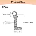 thumbnail image 3 of Uxcell 8Pack 0.1" Encanto de Letra L de Rhinestone Completo para Pulseras/Brazaletes Oro Blanco, 3 of 6
