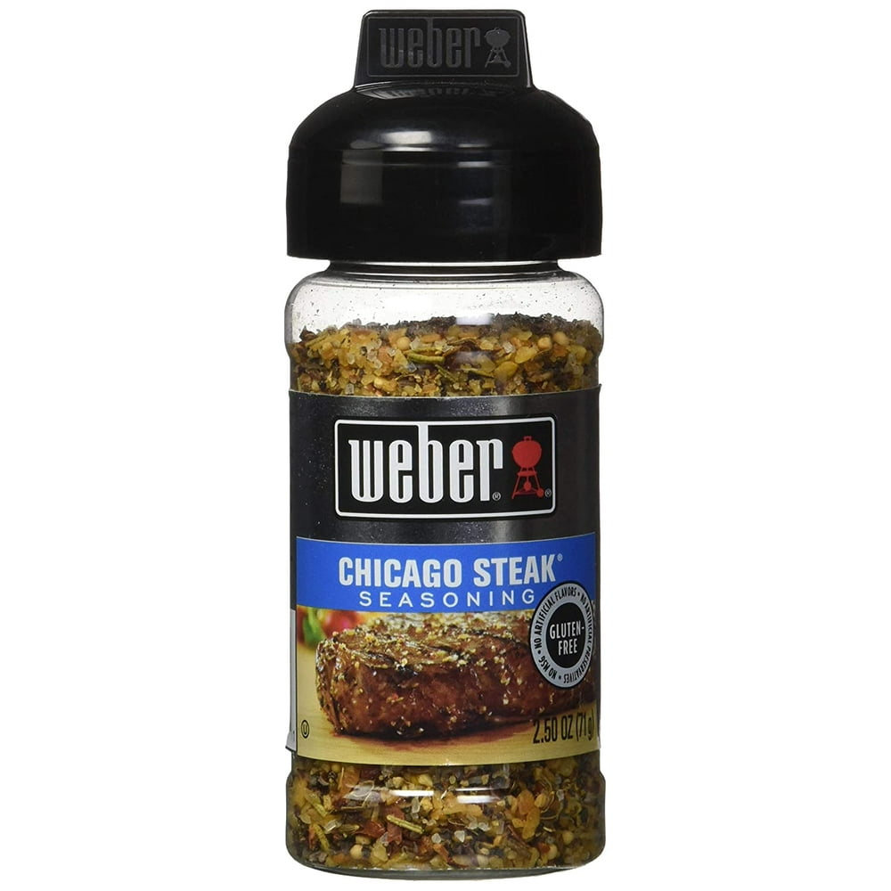 WEBER Grill CHICAGO STEAK Seasoning 2.5 oz. (Pack of 2) - Walmart.com ...