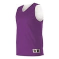 thumbnail image 2 of Alleson Athletic B37285162 Youth Reversible Mesh Tank Top, Purple & White - Extra Small, 2 of 2