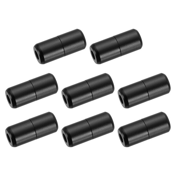 8Pack Shoe Laces Buckle Lock Aluminum No Tie Shoelace Turnbuckle, Black