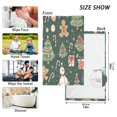 thumbnail image 6 of Yayeee 100% Cotton Hand Towels for Bathroom 16" x 28" Soft Absorbent Kitchen Towel, Green Christmas Trees, 6 of 7