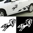 thumbnail image 1 of Walbest 1Pc Car Sticker, Truck Body White Jumping Horse Printed Self-adhesive DIY Reflective Decal, 1 of 6
