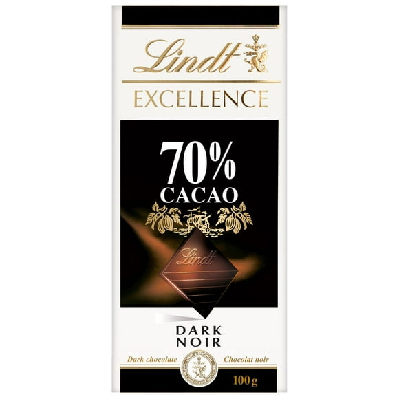Lindt EXCELLENCE 70% Cacao Dark Chocolate Bar, 100 Grams, 100 g