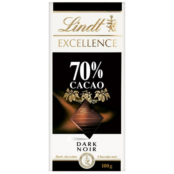 Lindt EXCELLENCE 70% Cacao Dark Chocolate Bar, 100 Grams, 100 g