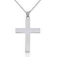 thumbnail image 1 of SOLID CROSS IN STERLING SILVER (1.8") - Pendant with 16" chain, 1 of 1
